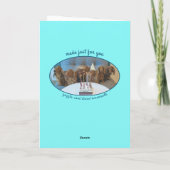 キュートオージープードルドッグハッピーバースデー カード (裏面)