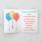 キュートオージープードルドッグハッピーバースデー カード (内部)