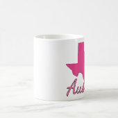 キュートオースティンテキサス州ガールピンク コーヒーマグカップ (中央)