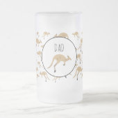 キュートオーストラリアカンガルーパタン名前をカスタムする フロストグラスビールジョッキ (中央)