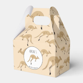 キュートオーストラリアカンガルーパタン子供の誕生日 フェイバーボックス