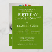 キュートオーバーザヒルお誕生日ケーキパーティー 招待状 (正面/裏面)