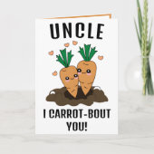 キュートカおもしろいロットプンアンクルハッピーバースデー サンキューカード (正面)