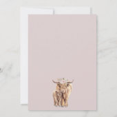 キュートカウカーフシックフローラベビーシャワー招待状 招待状 (裏面)