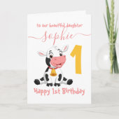 キュートカウガール誕生日 カード (正面)