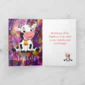 キュートカウガール誕生日 カード (内部)