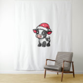 キュートカウクリスマス漫画X-Mas タペストリー (インサイチュ)