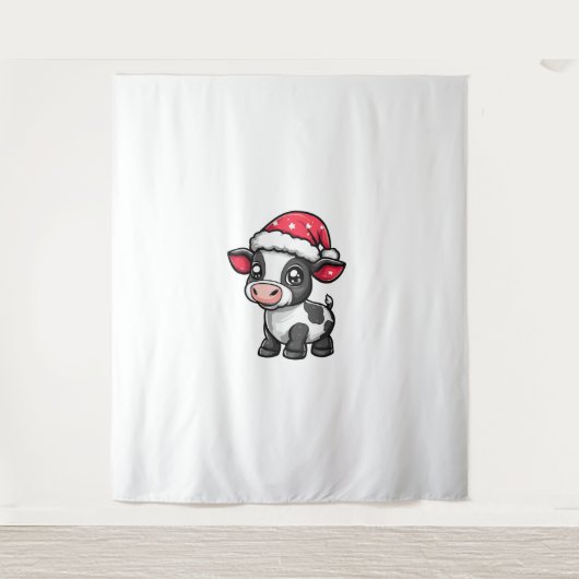 キュートカウクリスマス漫画X-Mas タペストリー (正面)