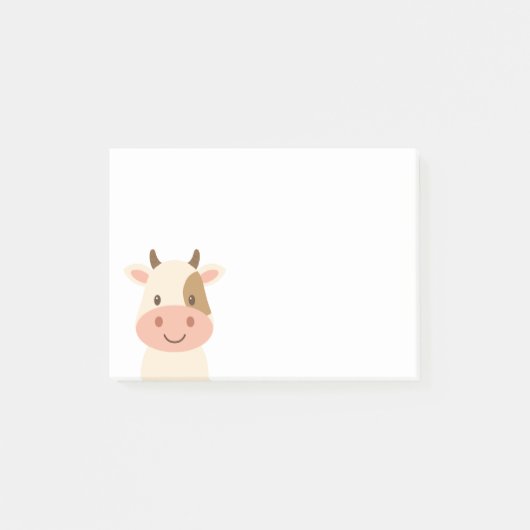 キュートカウファームアニマル顔 ポストイット (正面)