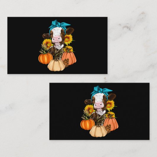 キュートカウファームカボンプキンファーム秋感謝祭ファーム 名刺 (正面/裏面)