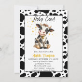 キュートカウファームテーマベビーシャワー招待状 招待状 (正面)