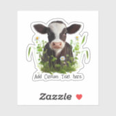 キュートカウファームバーンパーソナライズされたカスタムカットビニル シール (シート)