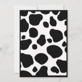 キュートカウプリントひまわりベビーシャワー招待状 招待状 (裏面)