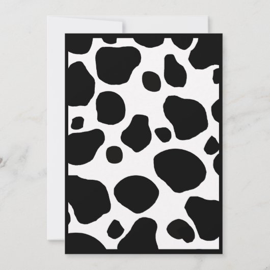 キュートカウプリントひまわりベビーシャワー招待状 招待状 (裏面)