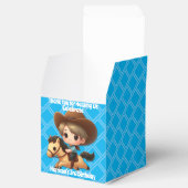 キュートカウボーイアンドホースウェスタン誕生日ブルー フェイバーボックス (オープン)