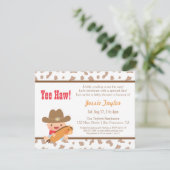 キュートカウボーイウェスタンテーマベビーシャワー招待状 招待状 (スタンド正面)