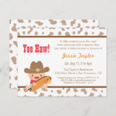 キュートカウボーイウェスタンテーマベビーシャワー招待状 招待状 (正面/裏面)