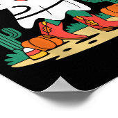 キュートカウボーイウェスタン幽霊for秋不気味ハロウィー ポスター (角)