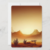 キュートカウボーイファーストロデオ誕生日 招待状 (裏面)