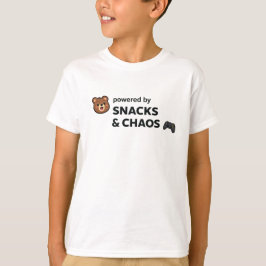 キュートカオス グラフィックTシャツ – 裏面にキャラクター熊プリント Tシャツ