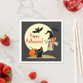 キュートカカカカロ&子猫ハロウィーン紙ナプキンス スタンダードカクテルナプキン (インサイチュ)