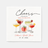 キュートカクテルブライダルシャワーパーティー スタンダードカクテルナプキン (正面)