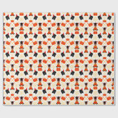 キュートカスキークリスマストインデアフェスティバルホリデーディアー ラッピングペーパー (フラット)