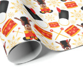 キュートカスキークリスマストインデアフェスティバルホリデーディアー ラッピングペーパー (ロールコーナー)