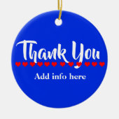 キュートカスタマイズありがとう セラミックオーナメント (正面)