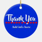 キュートカスタマイズありがとう セラミックオーナメント (裏面)