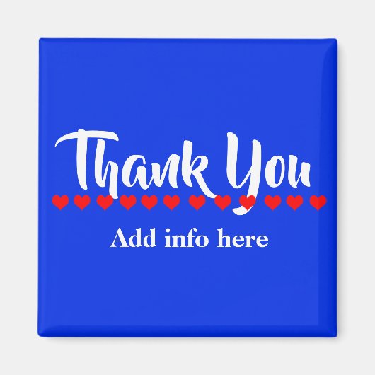 キュートカスタマイズありがとう マグネット (正面)