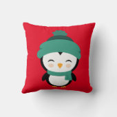 キュートカスタマイズなクリスマス・ペンギン クッション (裏面)