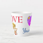 キュートカスタマイズバレンタインデー カフェラテマグ (正面)