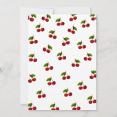 キュートカスタムさくらんぼ誕生日の招待状 招待状 (裏面)