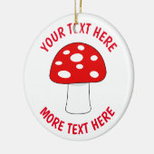キュートカスタムな赤いキノコのクリスマスツリーオーナメント セラミックオーナメント (左)