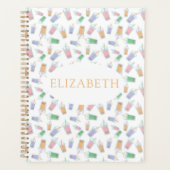 キュートカスタムバブルティーボバパステル プランナー手帳 (正面)