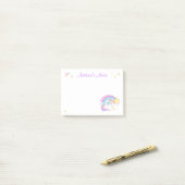 キュートカスタムパーソナライズされたレインボーユニコーン ポストイット (デスク上)