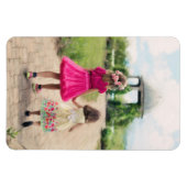 キュートカスタムパーソナライズされた写真テンプレート マグネット (横)