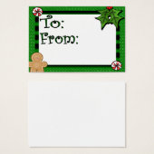 キュートカスタムホリデーギフトラベル (正面&裏面)