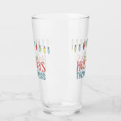 キュートカスタムホリデークリスマスクールテンプレート タンブラーグラス (左)