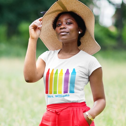 キュートカスタム先生クレヨン Tシャツ