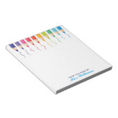 キュートカスタム先生レインボー芸術的 ノートパッド (アングル)