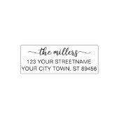 キュートカスタム差出人住所スタンプとスクリプトフォント セルフインキングスタンプ (デザイン)