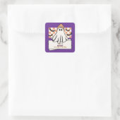 キュートカスタム幽霊サンキューハロウィーン スクエアシール (バッグ)