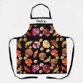 キュートカスタム文字マフィンクロワッサンツシナモン転が エプロン (正面)