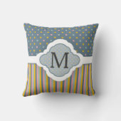 キュートカスタム水玉模様パストライプターン クッション (裏面)