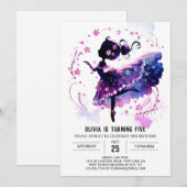 キュートカスタム誕生日 招待状 (正面/裏面)