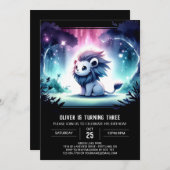 キュートカスタム誕生日 招待状 (正面/裏面)