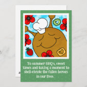 キュートカタツムリメモリアルデーBBQ シーズンカード (正面/裏面)