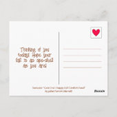 キュートカタツムリ心地よいフードハッピー秋 ポストカード (裏面)